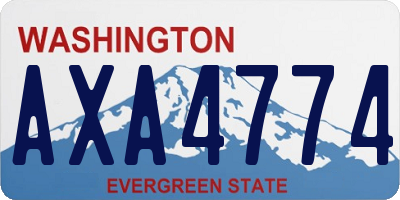 WA license plate AXA4774
