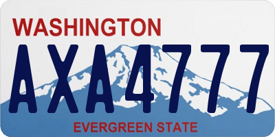 WA license plate AXA4777