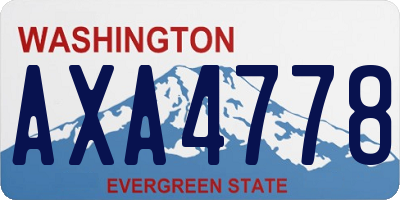 WA license plate AXA4778