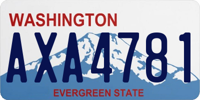 WA license plate AXA4781