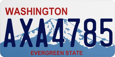 WA license plate AXA4785