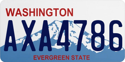 WA license plate AXA4786