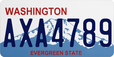 WA license plate AXA4789