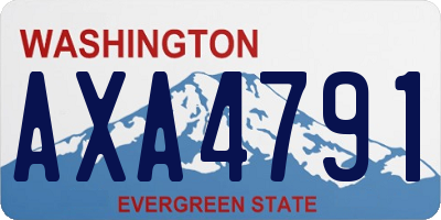 WA license plate AXA4791