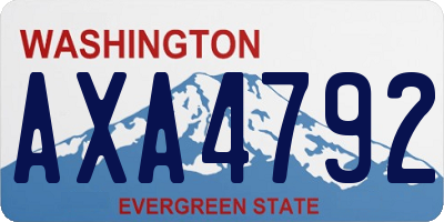 WA license plate AXA4792