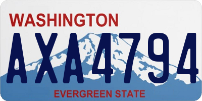 WA license plate AXA4794