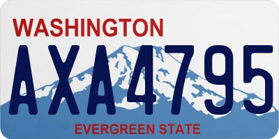WA license plate AXA4795