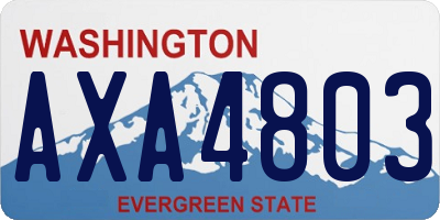 WA license plate AXA4803
