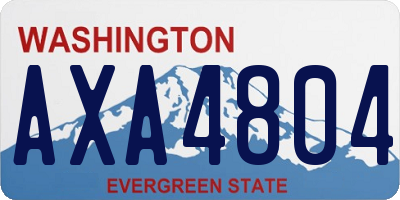 WA license plate AXA4804