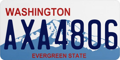 WA license plate AXA4806