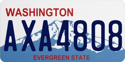 WA license plate AXA4808