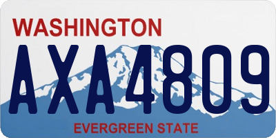 WA license plate AXA4809