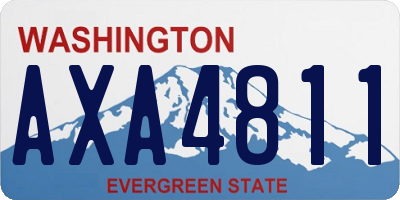 WA license plate AXA4811
