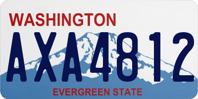 WA license plate AXA4812