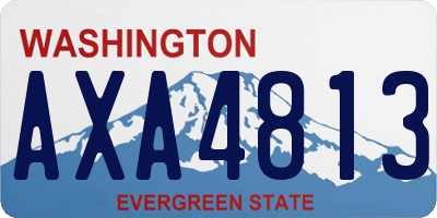 WA license plate AXA4813