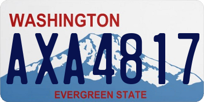 WA license plate AXA4817
