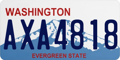 WA license plate AXA4818