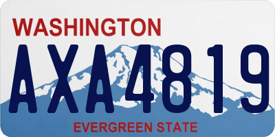 WA license plate AXA4819