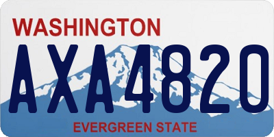 WA license plate AXA4820