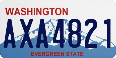 WA license plate AXA4821