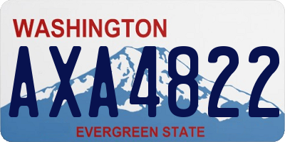 WA license plate AXA4822