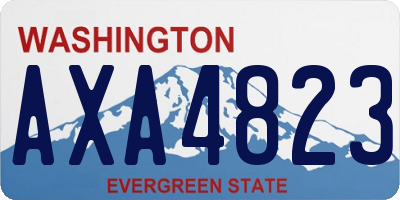 WA license plate AXA4823