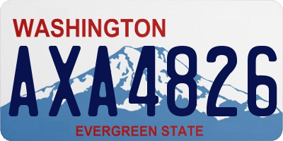 WA license plate AXA4826