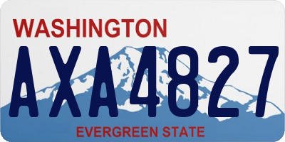 WA license plate AXA4827