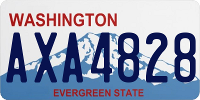 WA license plate AXA4828