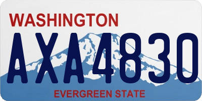 WA license plate AXA4830