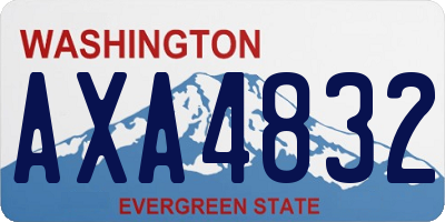WA license plate AXA4832