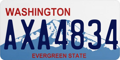 WA license plate AXA4834