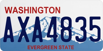 WA license plate AXA4835