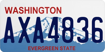 WA license plate AXA4836