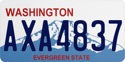 WA license plate AXA4837