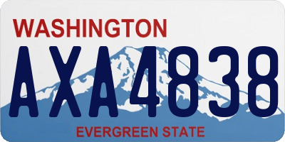 WA license plate AXA4838