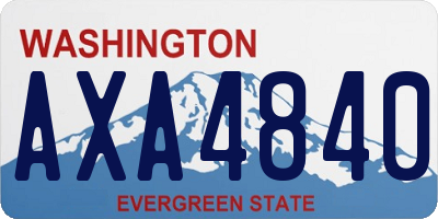 WA license plate AXA4840