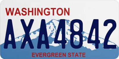 WA license plate AXA4842