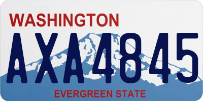 WA license plate AXA4845