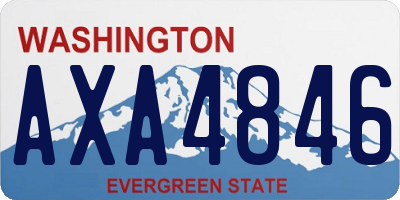 WA license plate AXA4846