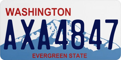 WA license plate AXA4847
