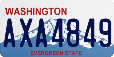 WA license plate AXA4849