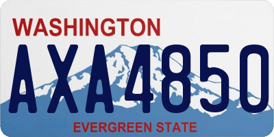 WA license plate AXA4850