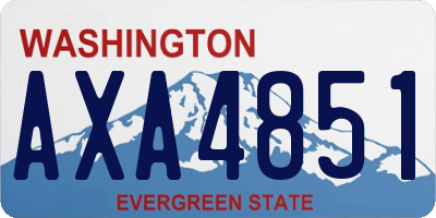 WA license plate AXA4851