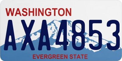 WA license plate AXA4853
