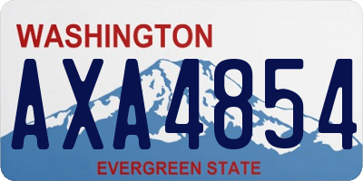 WA license plate AXA4854