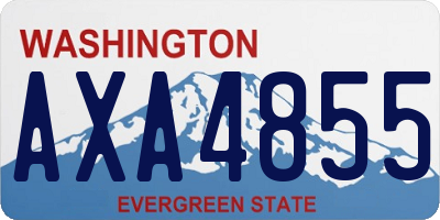 WA license plate AXA4855