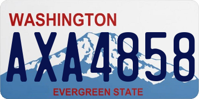 WA license plate AXA4858