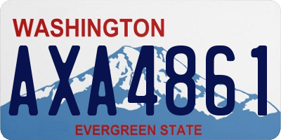 WA license plate AXA4861
