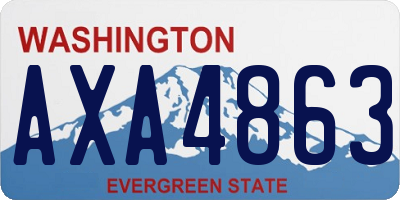 WA license plate AXA4863